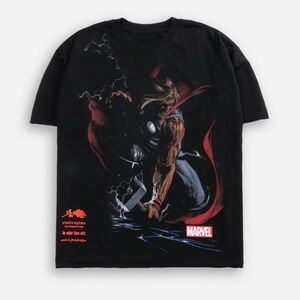 CIVIL REGIME X THOR “GOD OF THUNDER” RAW HEM DUNGEON OVERSIZED TEE Size Large